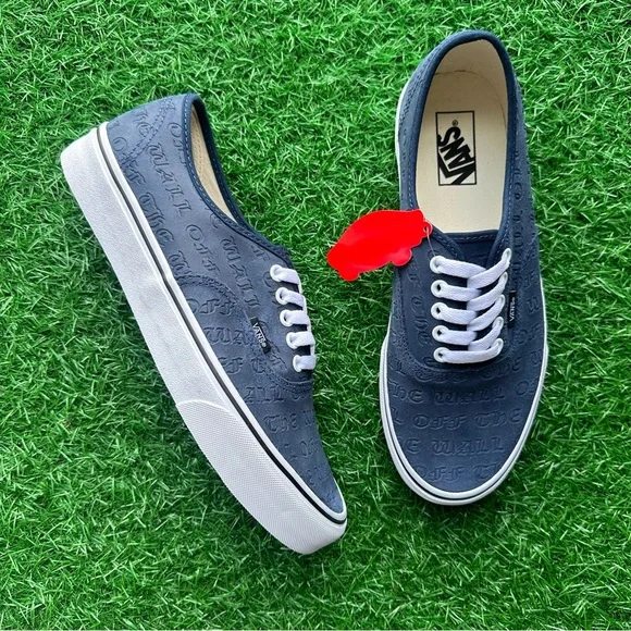 Vans Authentic Deboss Off The Wall Dress Blues True White - Picture 6 of 8